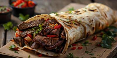 delicious shawarma kebab photo