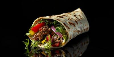 delicious shawarma kebab photo