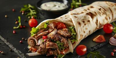 delicious shawarma kebab photo