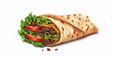 delicious shawarma kebab photo