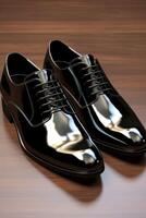 patent leather gentleman's shoes photo