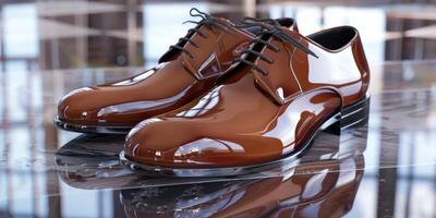 patent leather gentleman's shoes photo