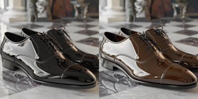 patent leather gentleman's shoes photo