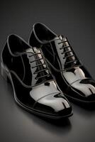 patent leather gentleman's shoes photo