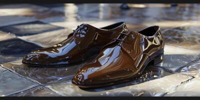 patent leather gentleman's shoes photo