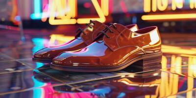 patent leather gentleman's shoes photo