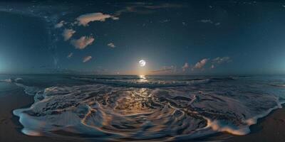 full moon OCEAN photo