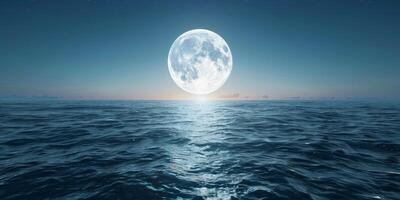 full moon OCEAN photo