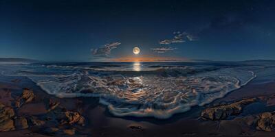 full moon OCEAN photo