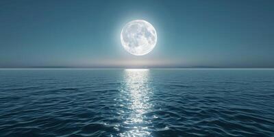 full moon OCEAN photo