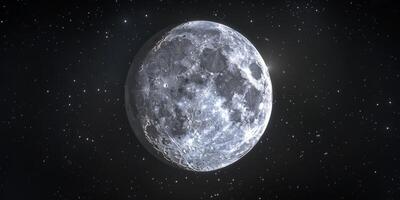 lleno Luna Oceano foto