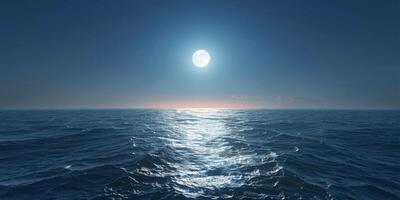 full moon OCEAN photo