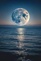 full moon OCEAN photo