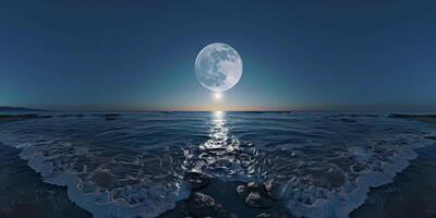 full moon OCEAN photo