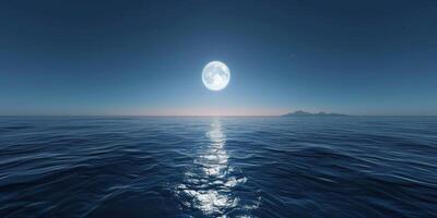 full moon OCEAN photo