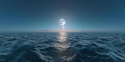 full moon OCEAN photo