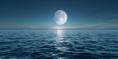 full moon OCEAN photo