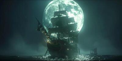 full moon OCEAN photo