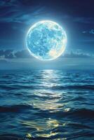 full moon OCEAN photo