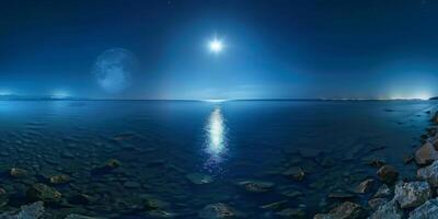 full moon OCEAN photo