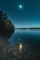 full moon OCEAN photo