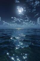 full moon OCEAN photo