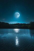 full moon OCEAN photo