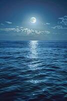 full moon OCEAN photo