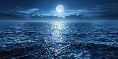 full moon OCEAN photo