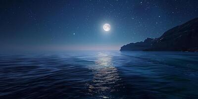 full moon OCEAN photo