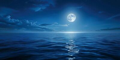 full moon OCEAN photo