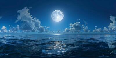 full moon OCEAN photo