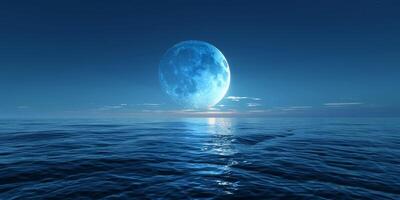 full moon OCEAN photo