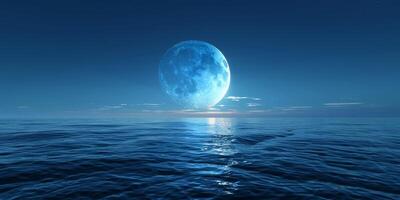 full moon OCEAN photo