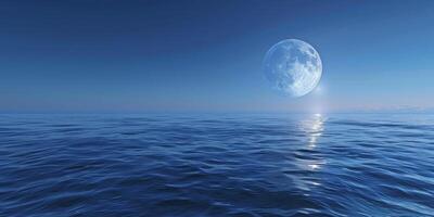 full moon OCEAN photo