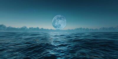 full moon OCEAN photo