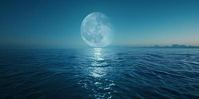 full moon OCEAN photo