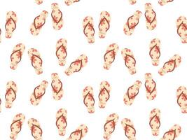 Summer Shoes seamless pattern. Bright repeating flip flops. illustration for underpants and swimsuit vector