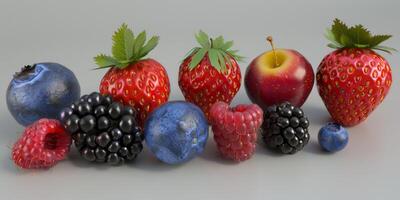 assorted berries and fruits photo