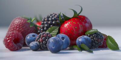 assorted berries and fruits photo