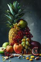 assorted berries and fruits photo