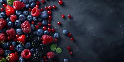 assorted berries and fruits photo