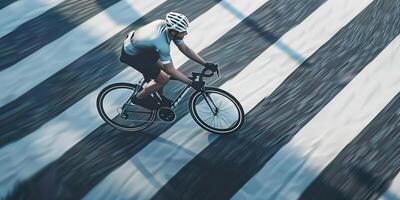 cyclists with professional racing sports gear riding photo