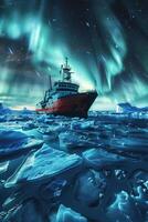 icebreaker sailing through the ice photo