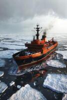 icebreaker sailing through the ice photo