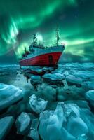 icebreaker sailing through the ice photo