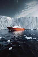 icebreaker sailing through the ice photo