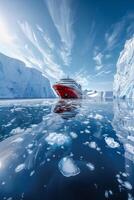 icebreaker sailing through the ice photo
