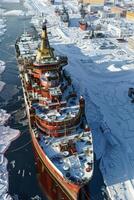 icebreaker sailing through the ice photo