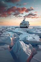 icebreaker sailing through the ice photo